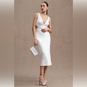 Sachin + Babi by Anthropologie Elegant Cutout Satin Dress